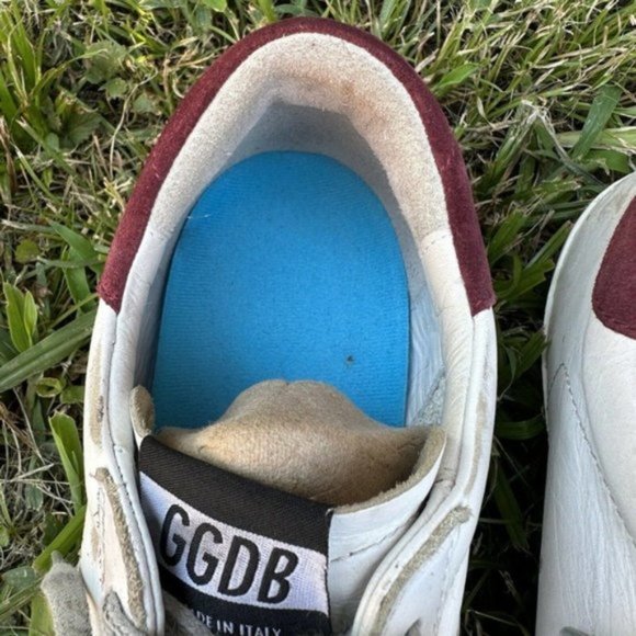 Golden Goose GGDB SUPERSTAR Sneakers White EU39 Logo Leather Lame Men From Japan - Picture 4 of 9